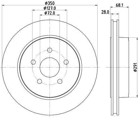 HELLA PAGID Тормозной диск 8DD 355 120-911